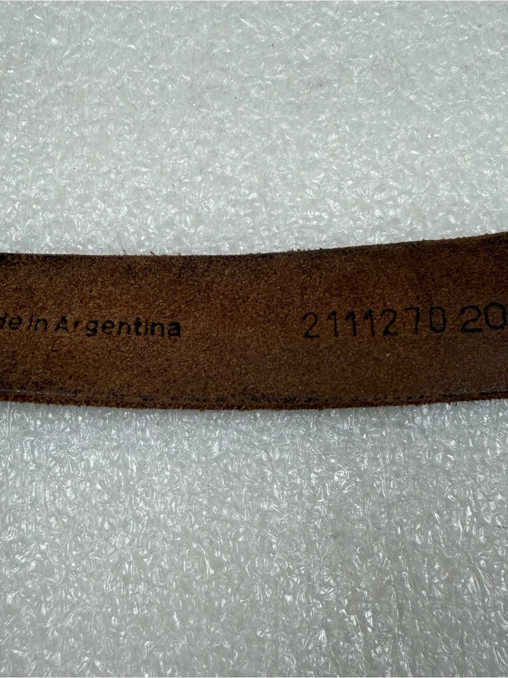 Vintage Polo Ralph Lauren Men’s 38 Brown Leather Clasp And D-Ring Belt note